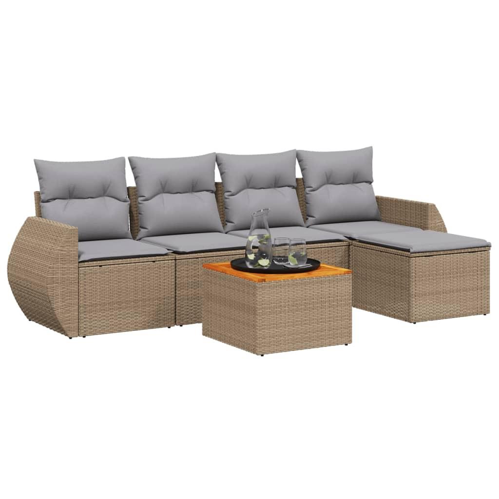 VidaXL set divano da giardino Polirattan  