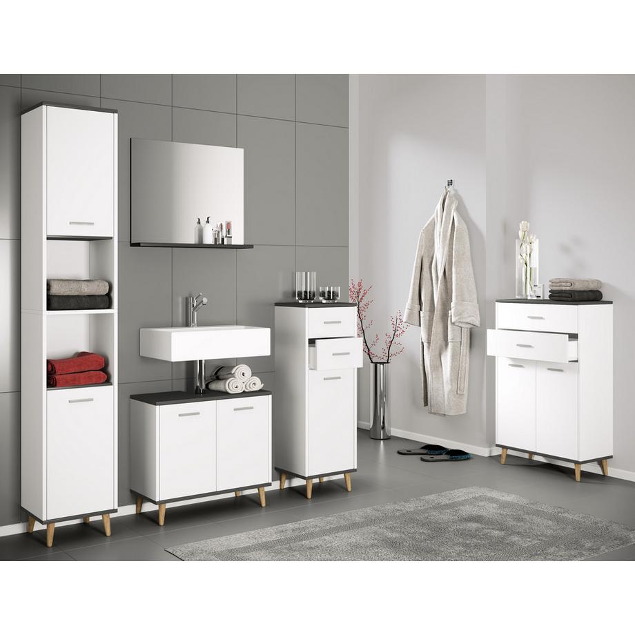 VCM 4 pcs. Meuble de salle de bain  Landos  