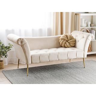 Beliani Chaise longue en Velours Rétro NANTILLY  