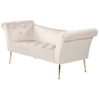 Beliani Chaise longue en Velours Rétro NANTILLY  