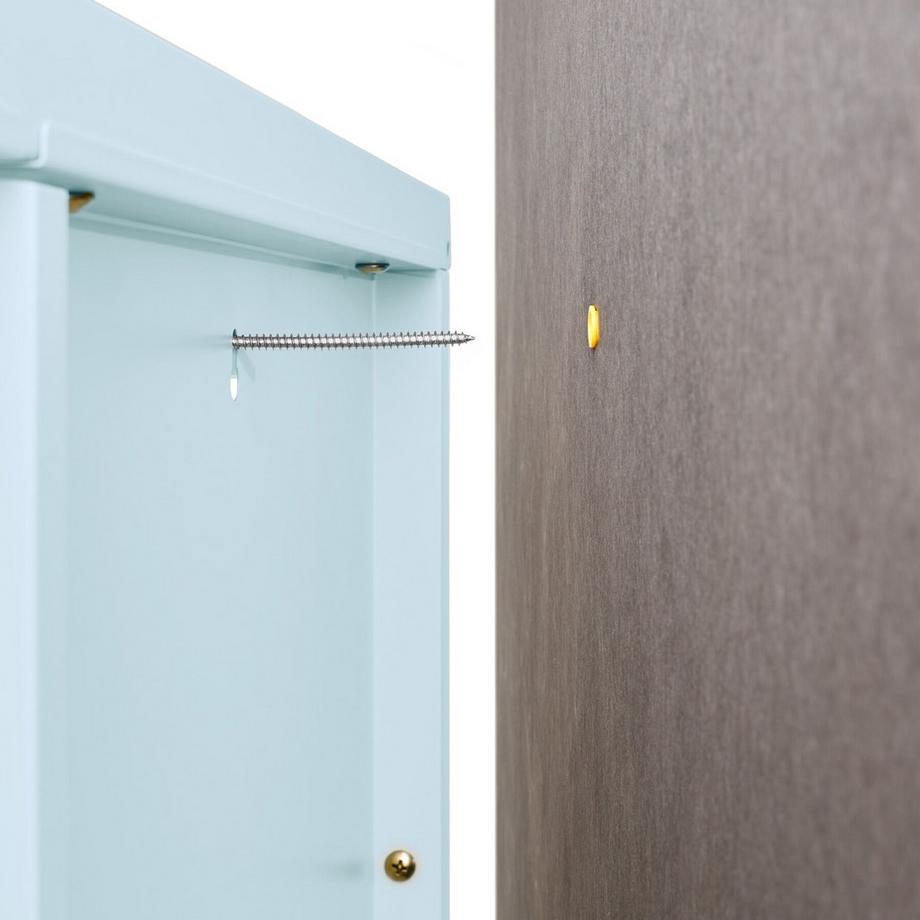 Tectake Metallvitrine Baker Glastüren mit Magnetverschluss verstellbare Zwischenböden  