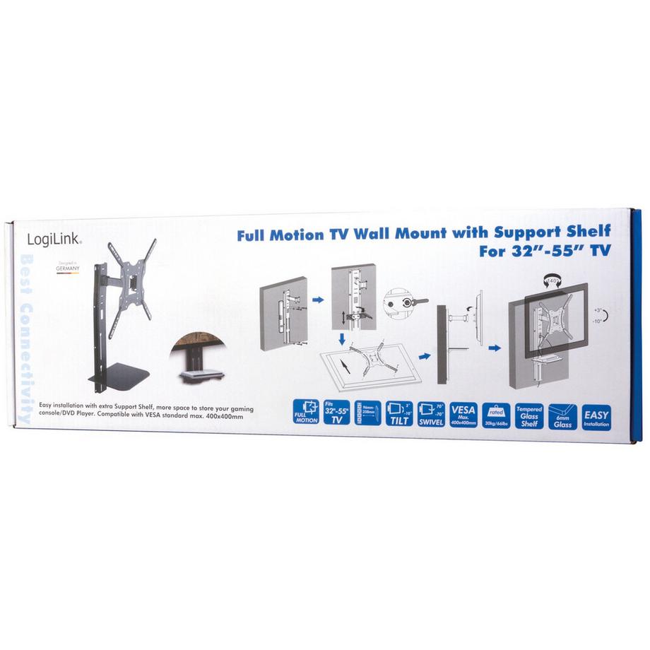 LogiLink  TV-Wandhalterung mit Regal 32-55" 