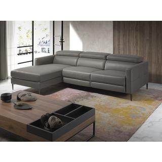 ANGEL CERDA Graues Lederecksofa mit Relax  