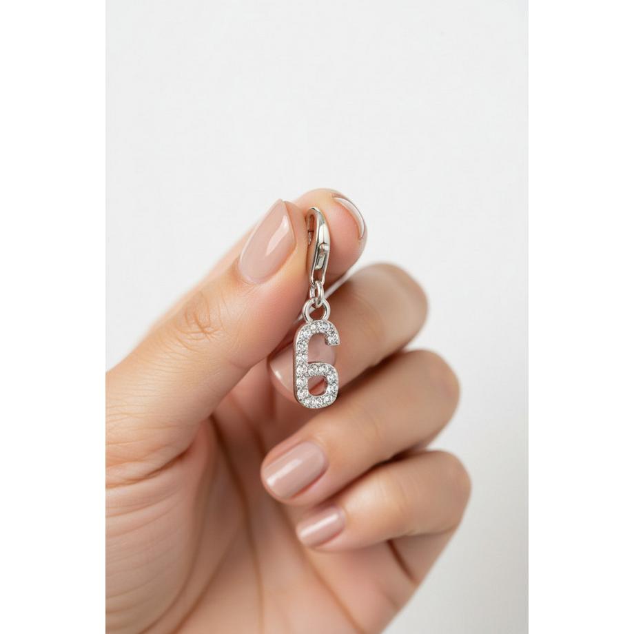 Thomas Sabo  Charm-Anhänger Nummer "6" Zirkonia 