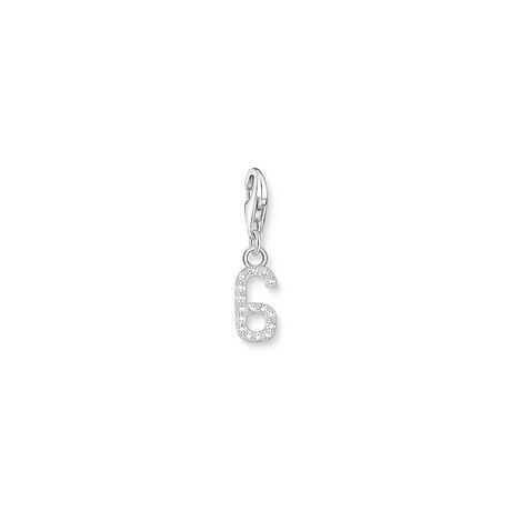 Thomas Sabo  Pendentif Charm Number "6" Zirconia 