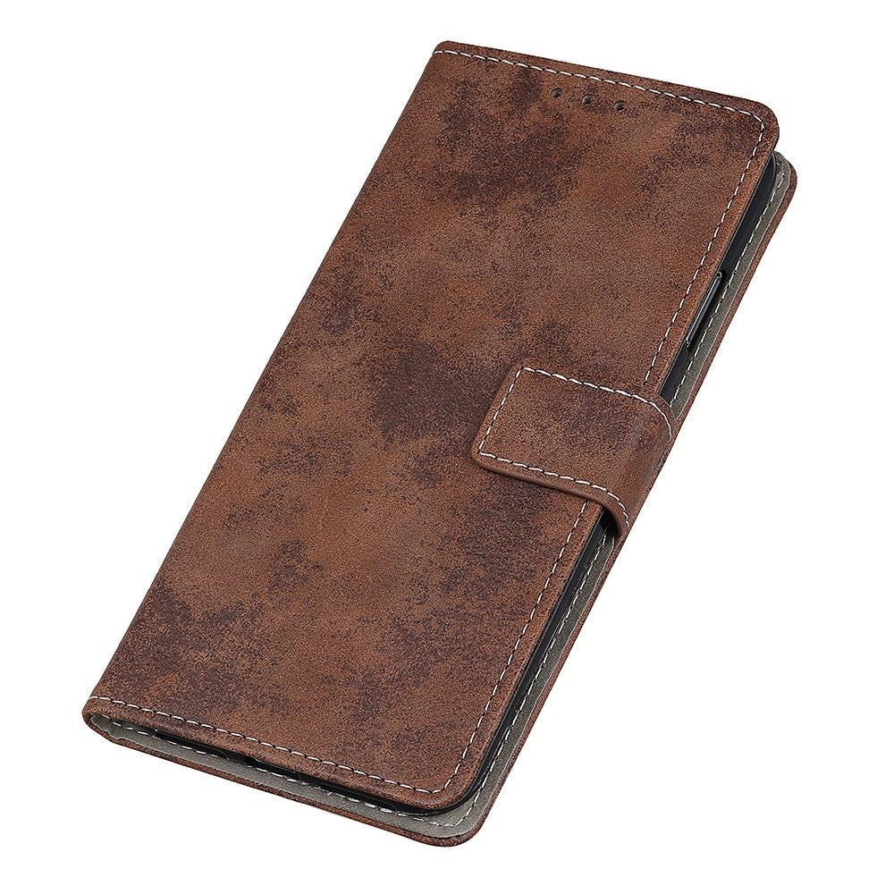 Cover-Discount  Nokia 3.4 - ÉTui Vintage Aspect Daim 