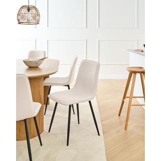 Beliani Set di 4 sedie da pranzo en Tessuto Moderno TUSCOLA  