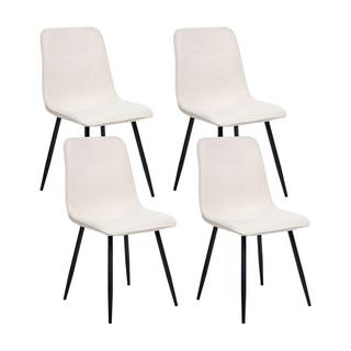 Beliani Set di 4 sedie da pranzo en Tessuto Moderno TUSCOLA  