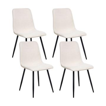 Lot de 4 chaises de salle à manger en Tissu Moderne TUSCOLA