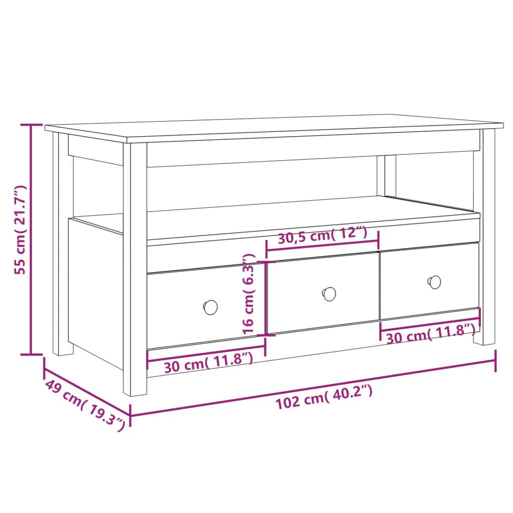 VidaXL Table basse bois  