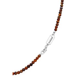 Kuzzoi  Collier Tigerauge Perlen Bead Barren 925 Silber 