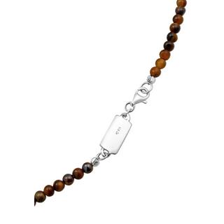 Kuzzoi  Collier Tigerauge Perlen Bead Barren 925 Silber 