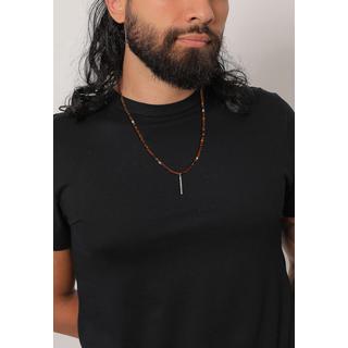 Kuzzoi  Halskette Tigerauge Barren Bead 925 Silber 