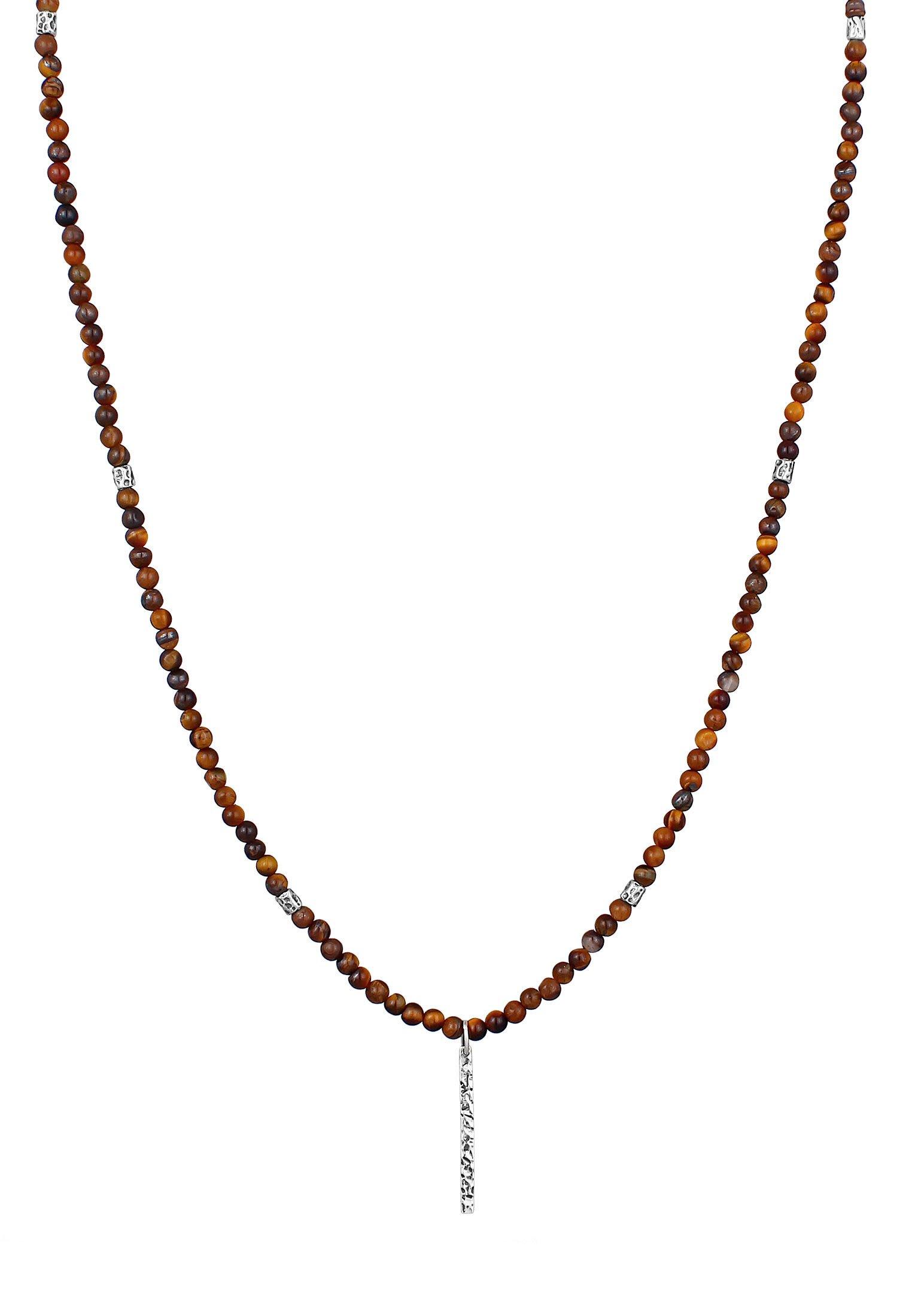 Kuzzoi  Collier Tigerauge Perlen Bead Barren 925 Silber 