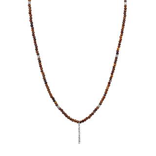 Kuzzoi  Collier Tigerauge Perlen Bead Barren 925 Silber 