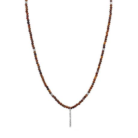 Kuzzoi  Halskette Tigerauge Barren Bead 925 Silber 