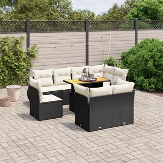 VidaXL Ensemble de canapés de jardin rotin synthétique  