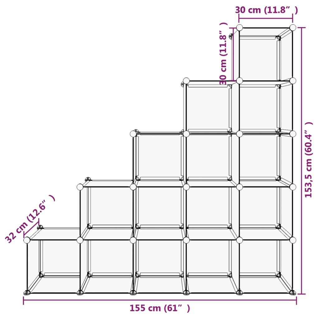 VidaXL Organisateur de cubes de rangement polypropylène  