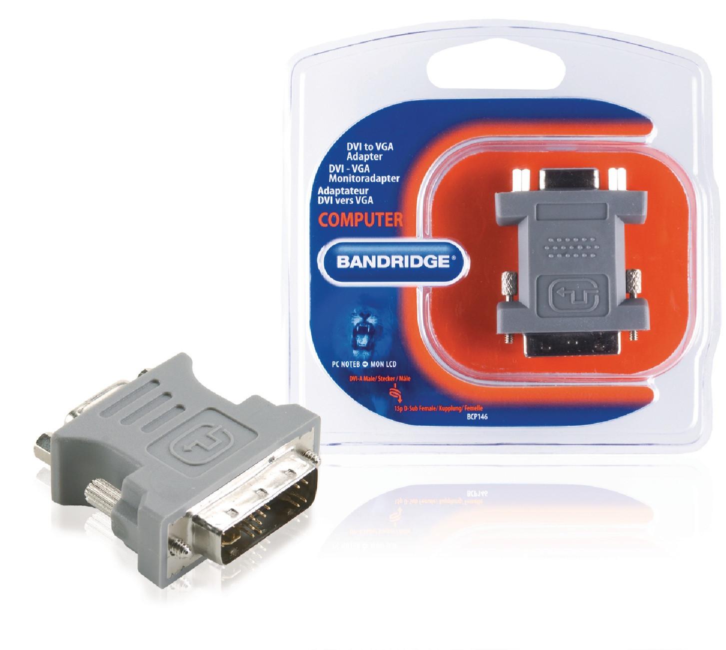 Nedis  Adaptateur DVI DVI-A 12+5p Mâle - VGA Femelle Gris 