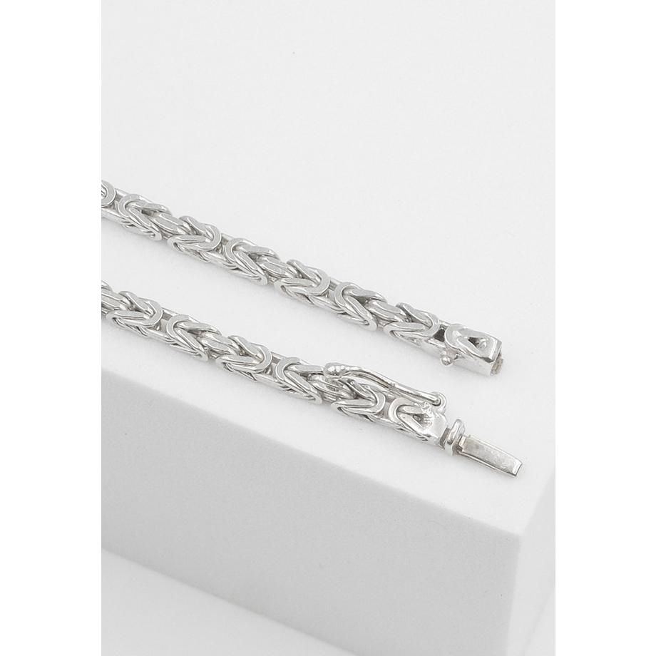 MUAU Schmuck  Bracelet Königskette Weissgold 750, 2.3mm, 19cm 