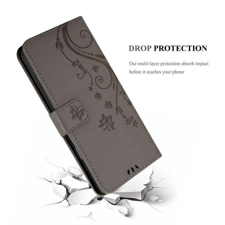 Cadorabo  Housse compatible avec Samsung Galaxy S9 PLUS - Coque de protection au design floral avec fermeture magnétique, fonction de support et emplacements pour cartes 
