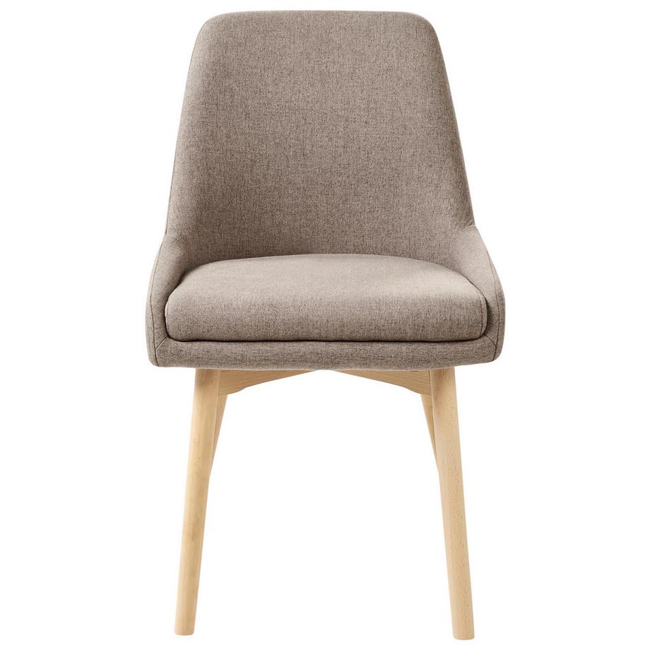 Beliani Lot de 2 chaises de salle à manger en Tissu  MELFORT  