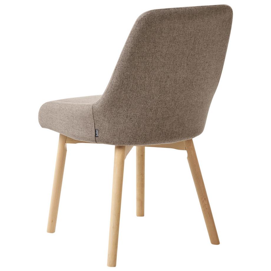 Beliani Lot de 2 chaises de salle à manger en Tissu  MELFORT  