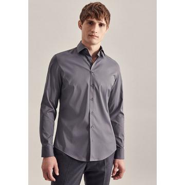 Performance-Hemd Slim Fit Langarm Uni