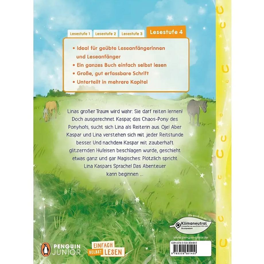 Penguin JUNIOR - Einfach selbst lesen: Zauberhufe - Unser magischer Ponyhof - Ein Chaos-Pony zum Verlieben Plaas-Link, Amelie; Cordes, Miriam (Illustrationen) Gebundene Ausgabe 