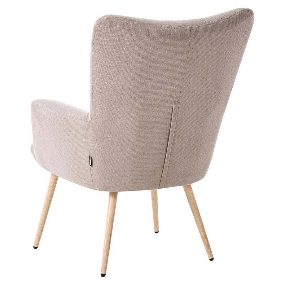 Beliani Fauteuil à oreilles en Polyester Rétro VEJLE  