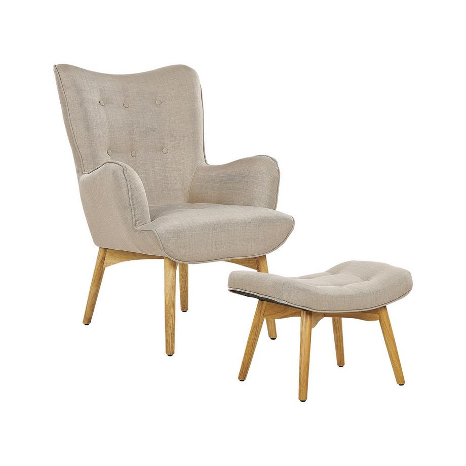 Fauteuil à oreilles en Polyester Rétro VEJLE
