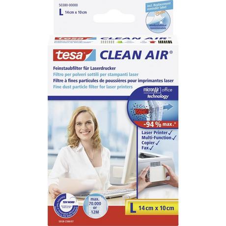 Tesa Filtre Clean Air, taille L/ 140 x 100 mm  