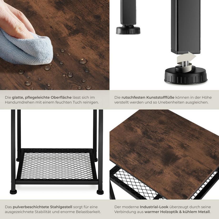 Tectake Tavolino York Stile industriale  