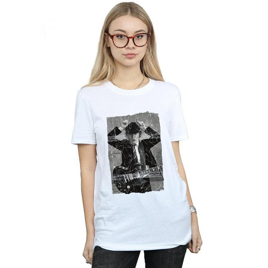 AC/DC ACDC Angus Young T-Shirt Distressed  