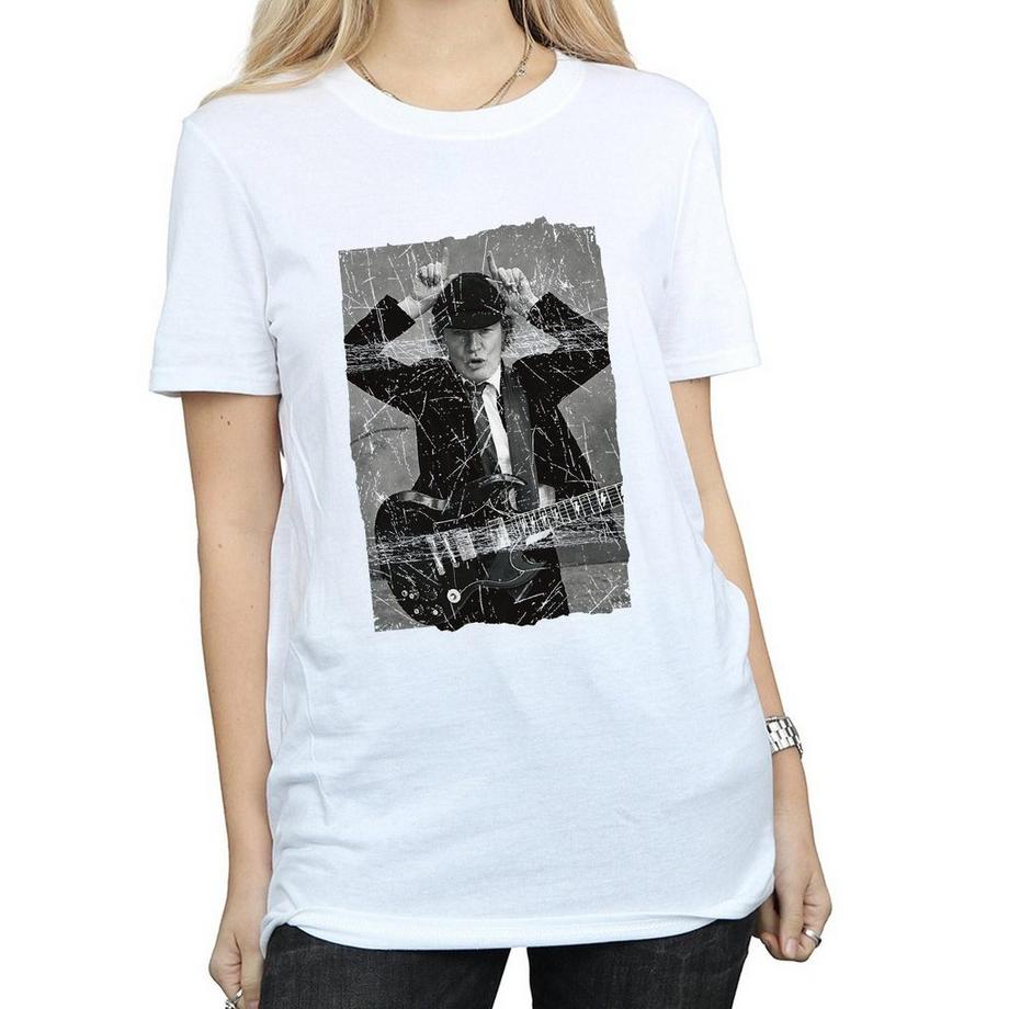 AC/DC ACDC Angus Young T-Shirt Distressed  
