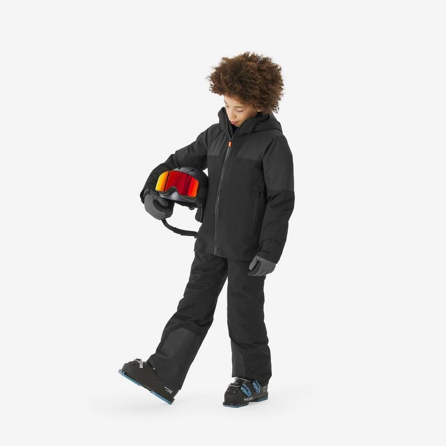 WEDZE Giacca da sci calda impermeabile per bambini 900 Khaki  