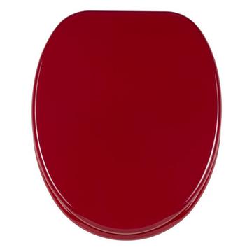Siège de WC Bilbao Slow Down rouge RAL 3003 - MDF-FSC® 100%