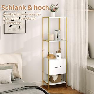 B2X Bibliothèque à 5 niveaux avec tiroir et amp  