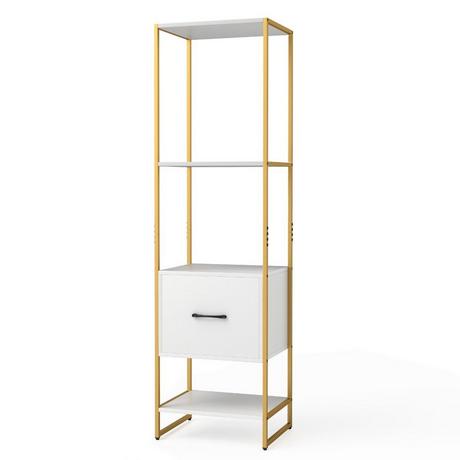 B2X Bibliothèque à 5 niveaux avec tiroir et amp  