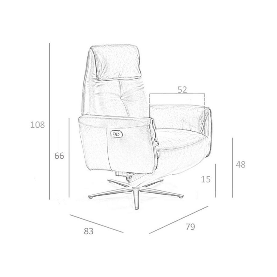 ANGEL CERDA Fauteuil relax en cuir pivotant arena  