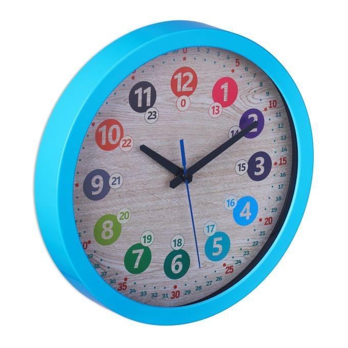 B2X Orologio da parete blu per bambini  