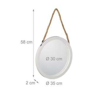 B2X Miroir mural avec suspension en corde  
