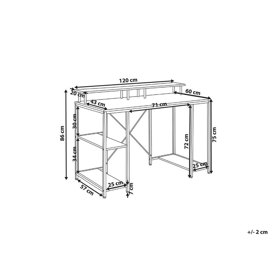 Beliani Table de bureau en MDF  CADDO  