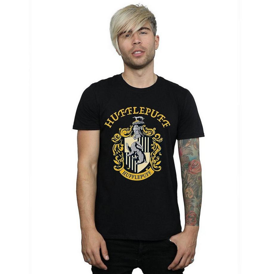 HARRY-POTTER Hufflepuff Wappen Kurzarm T-Shirt  