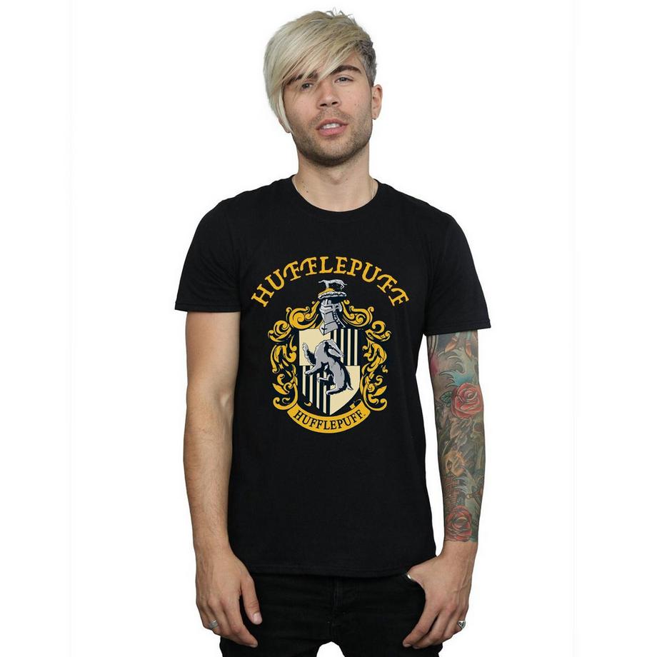 HARRY-POTTER Hufflepuff Wappen Kurzarm T-Shirt  