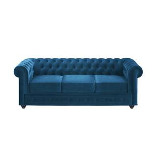 Vente-unique Sofa 3Sitzer Samt  CHESTERFIELD  