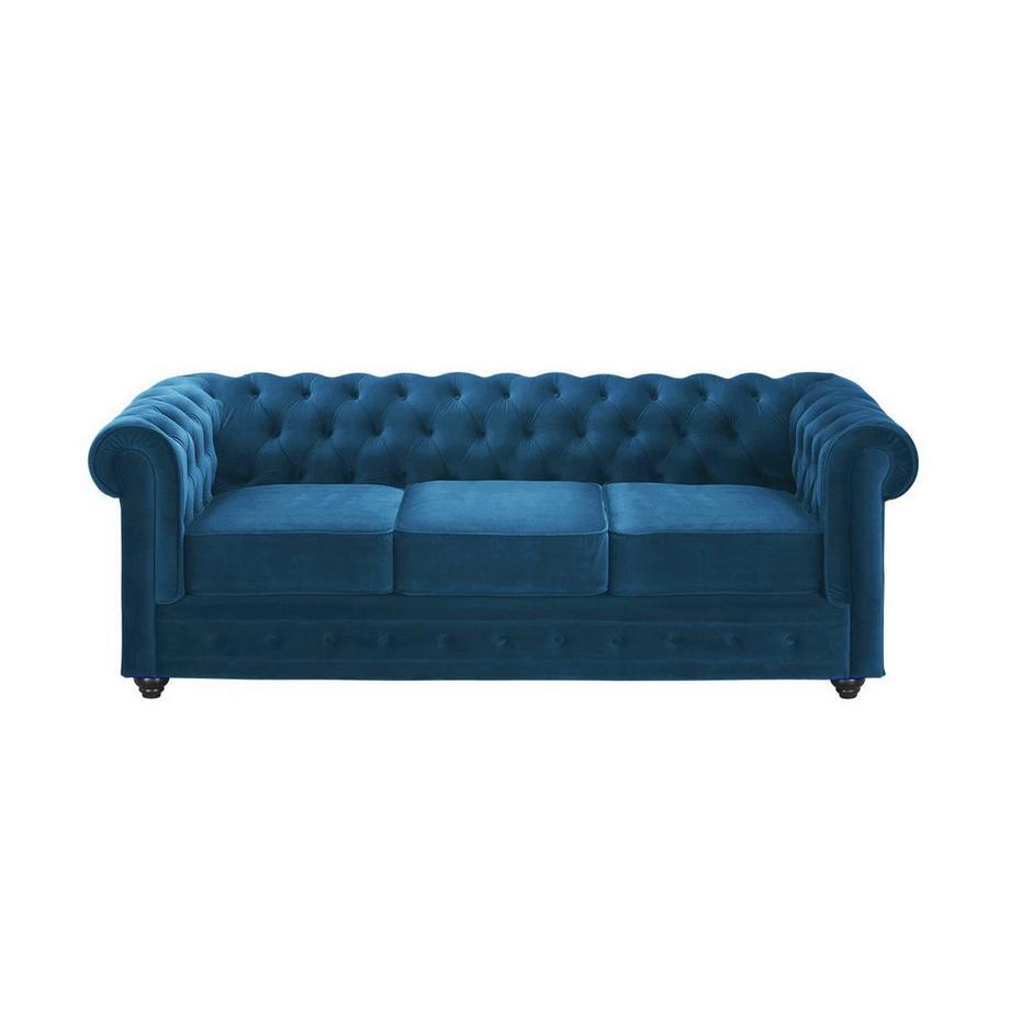 Vente-unique Canapé 3 places CHESTERFIELD Velours  