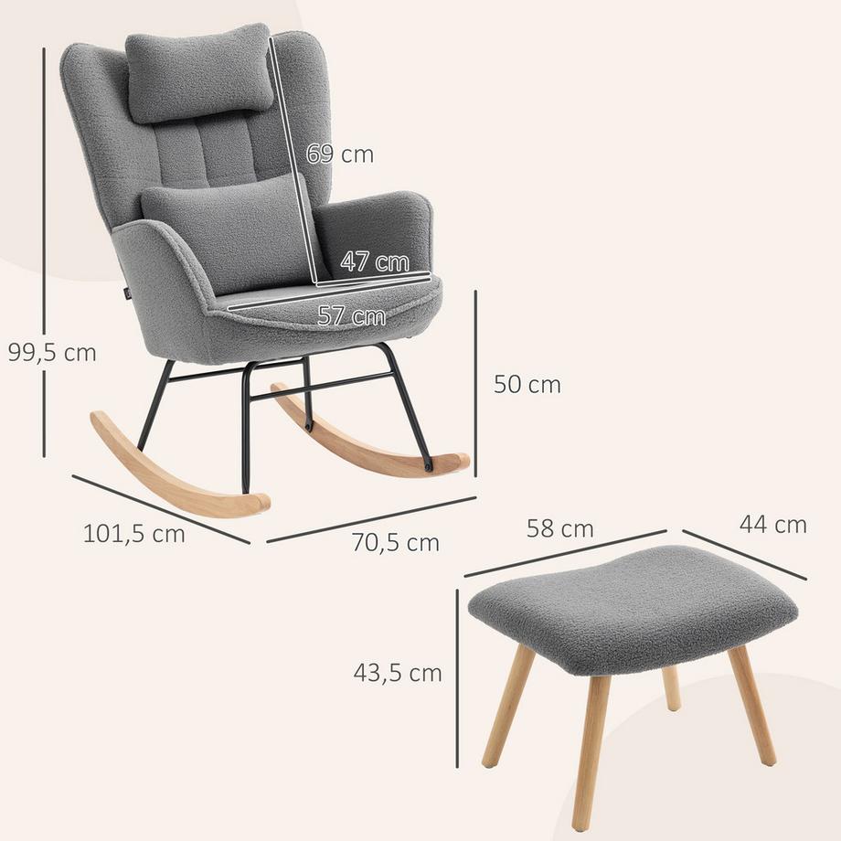 HOMCOM Schaukelstuhl  