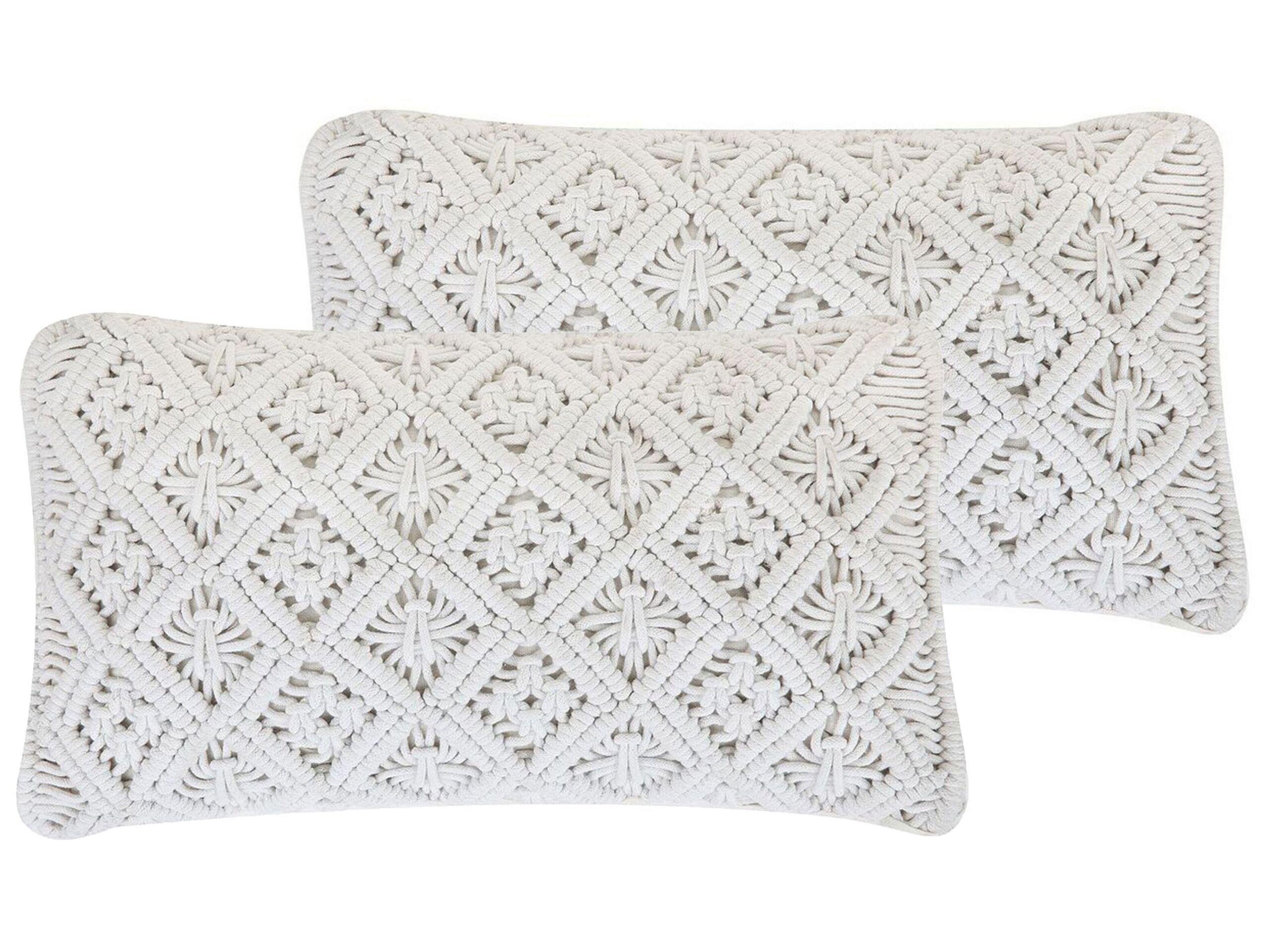 Beliani Lot de 2 coussins en Coton Boho ALATEPE  