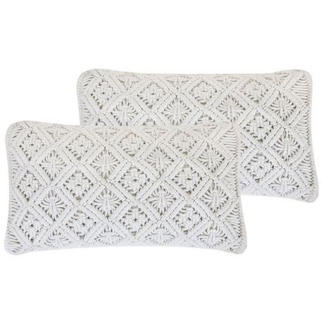 Beliani Lot de 2 coussins en Coton Boho ALATEPE  